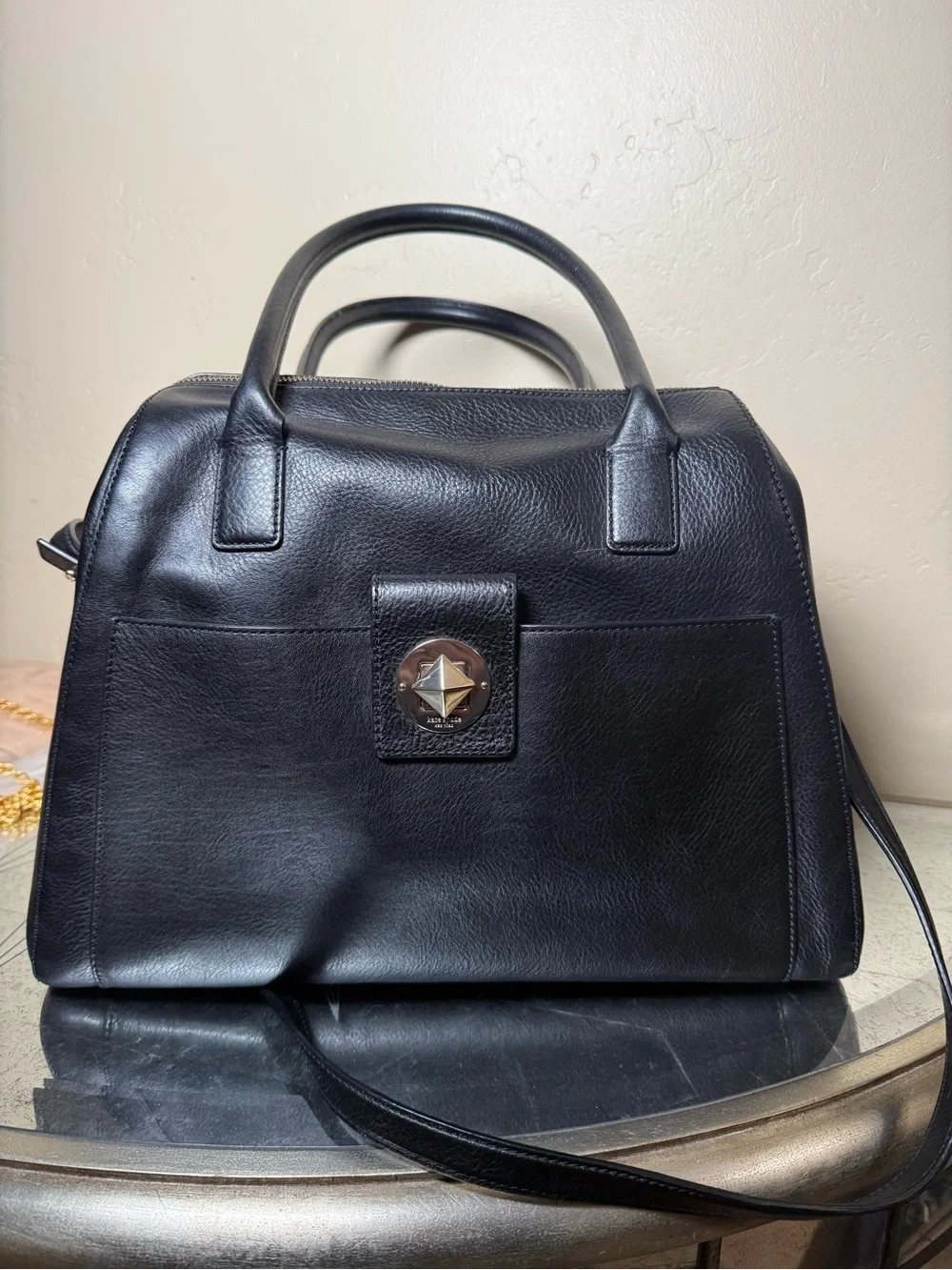 kate spade Catalina Black Leather Large Bag